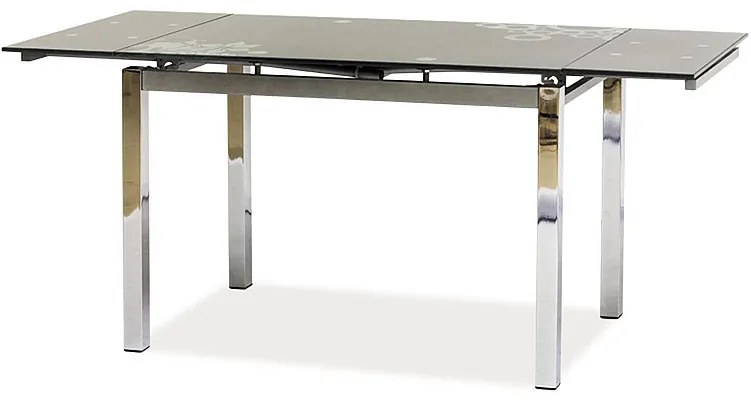 Masă de sufragerie extensibilă 110-170 cm Gerardo (gri + cromat) (pentru 4 până la 6 persoane). 1050185
