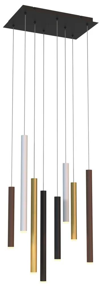 Lustra cu 8 pendule LED design modern minimalist CALA multicolor