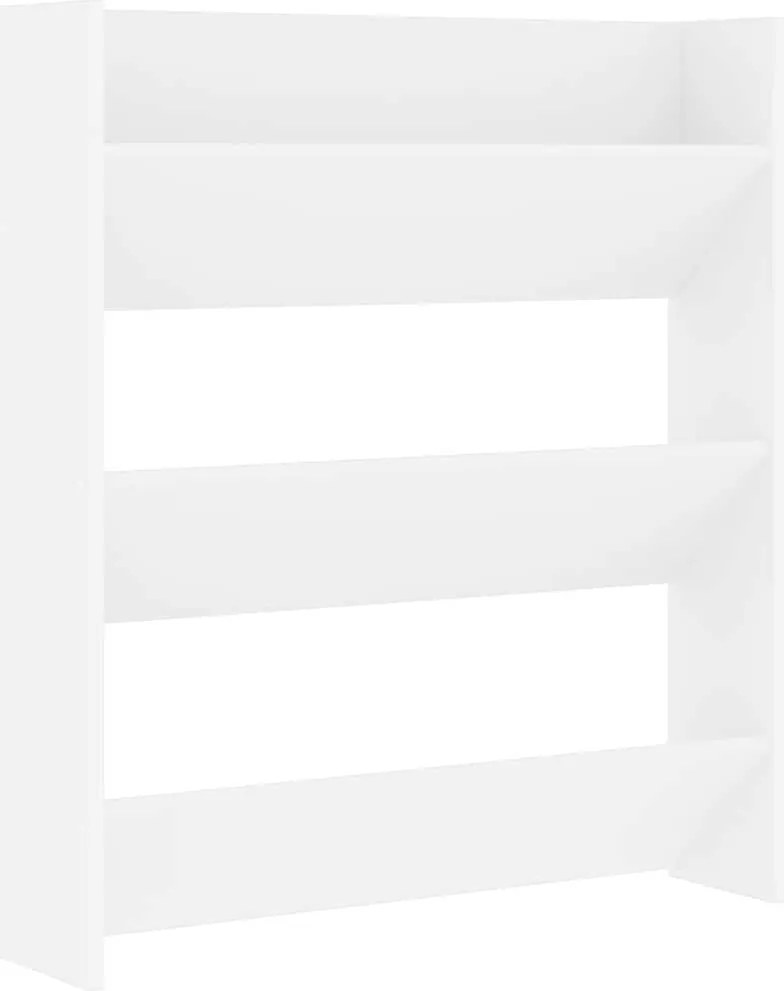 vidaXL Pantofar de perete, alb, 80x18x90 cm, PAL