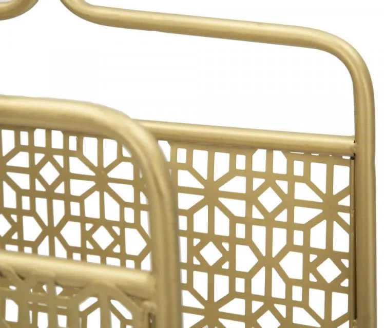 Suport pentru reviste auriu din metal, 37x22x44,5 cm, Glam Mauro Ferretti