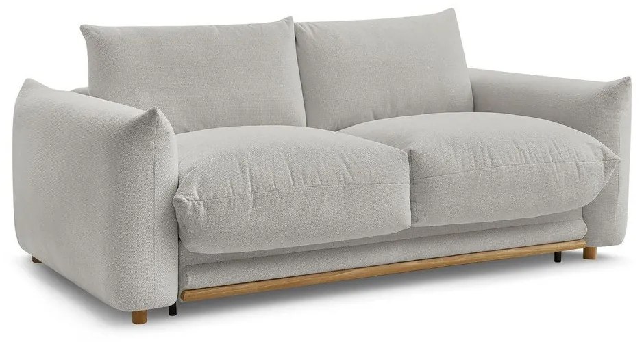 Canapea gri deschis extensibilă 234 cm Ernest – Bobochic Paris