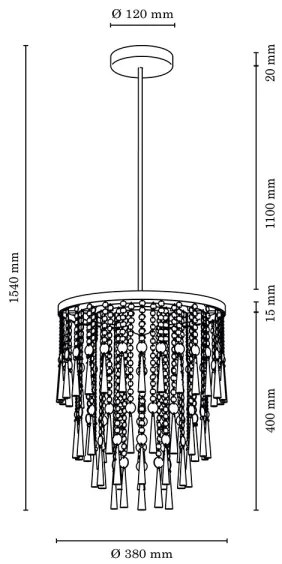 Lustră pe tijă Spot-Light 9018628 LUXORIA 6xG9/28W/230V