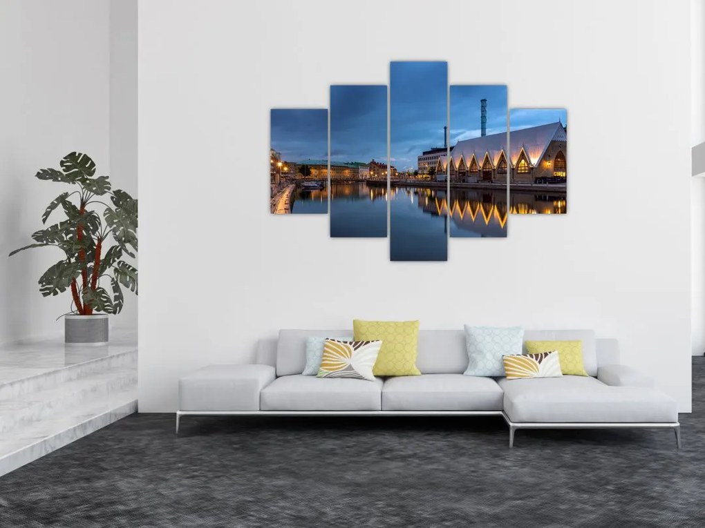 Tablou cu canalul - Göteborg (150x105 cm)