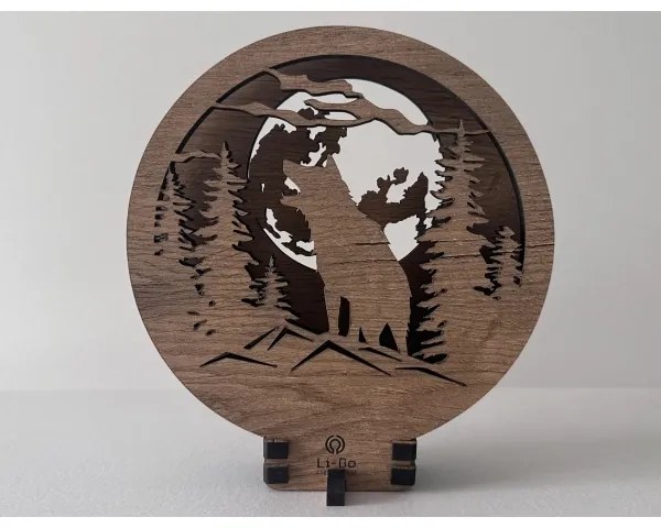 Li-Go 23574/DUB2 - Decorațiune de masă LED dimabilă, LED/12W/230V, 20x22 cm, stejar