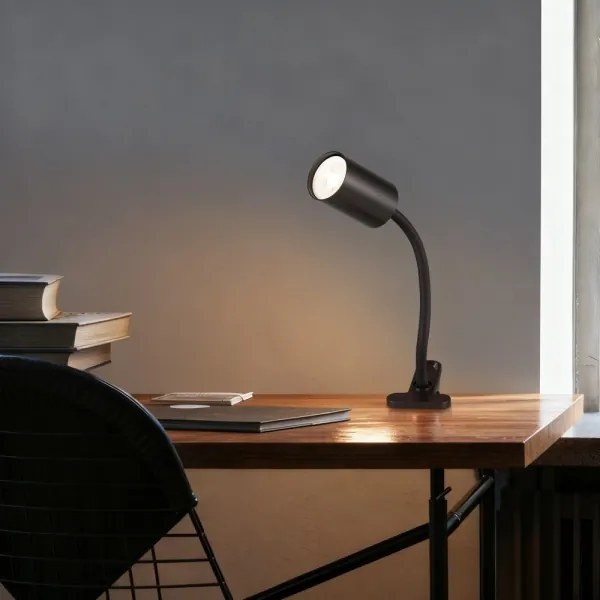 Immax NEO 08293L - Lampă flexibilă cu clemă PUNTO 1xGU10/9W/230V neagră
