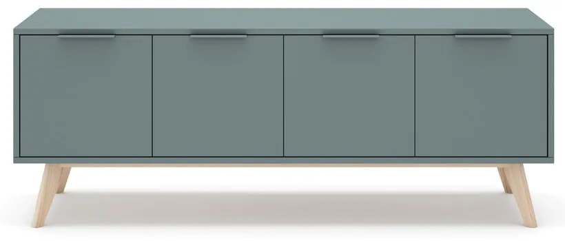 Comodă TV verde prăfuit 140x53x40 cm Pisco – Marckeric