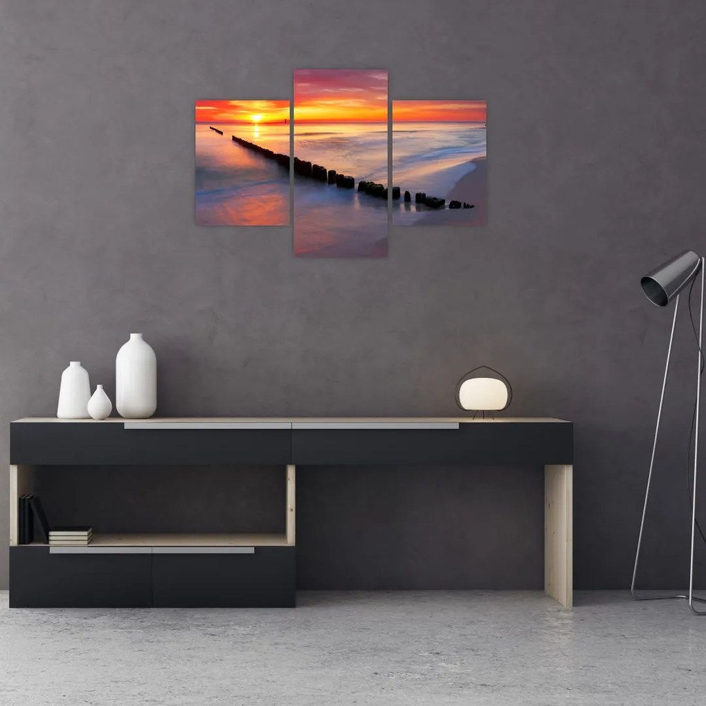 Tablou - Apus de soare, Marea Baltică, Polonia (90x60 cm)