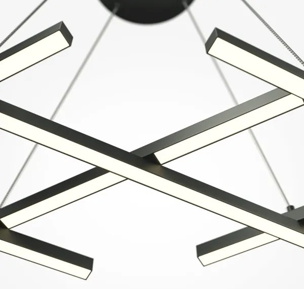 Maytoni MOD244PL-L50BK - Lustră LED suspendată pe cablu HALO LED/40W/230V, neagră