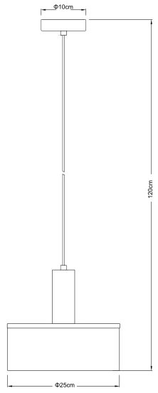 Lustră pe cablu CLASSIS 1xE27/15W/230V Globo 15551H2