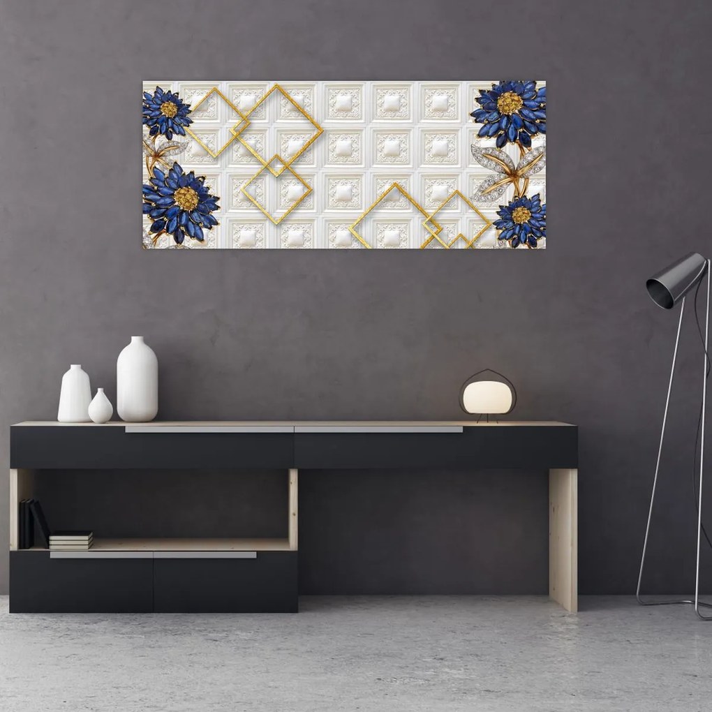 Tablou - Flori de diamant (120x50 cm)