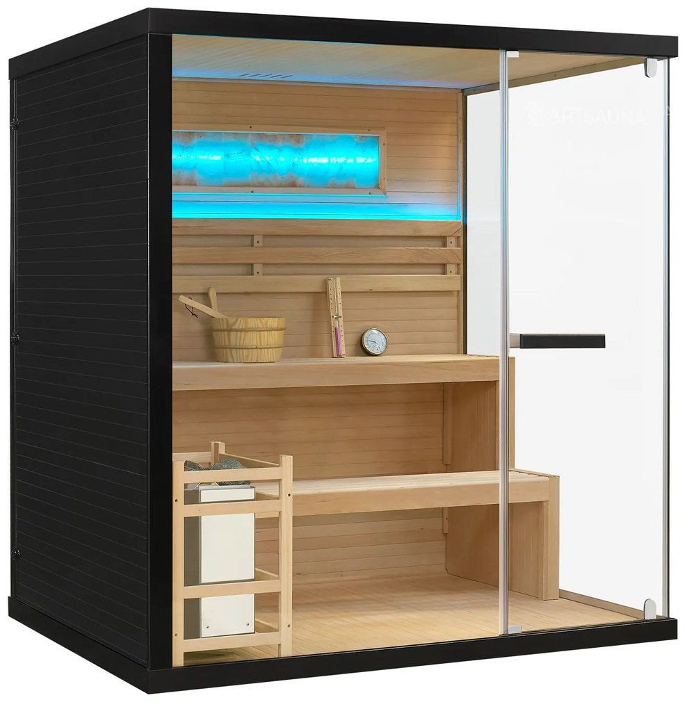 Vnútorná sauna Vantaa 175 so soľnými kameňmi