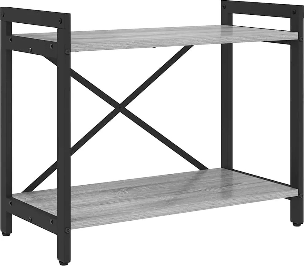 vidaXL Raft pentru cărți sonoma gri 60 x 30 x 50 cm Lemn compozit