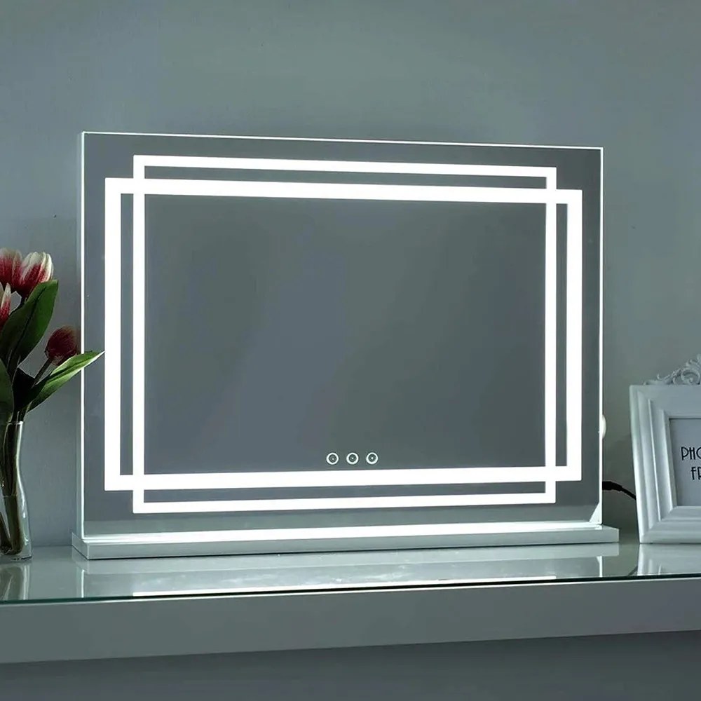 Oglindă de machiaj cu LED 58 x 12 x 48 cm