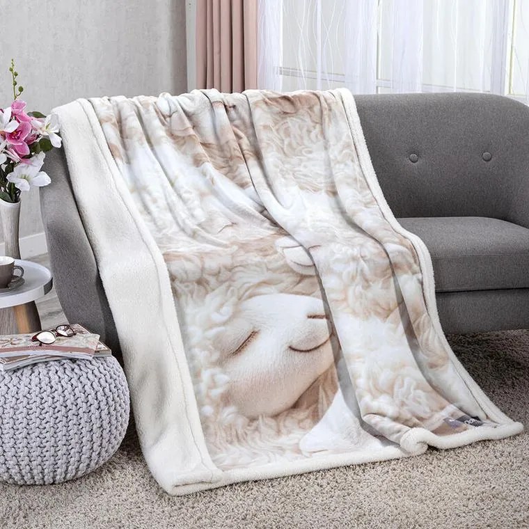 decoDoma Pătură cu blăniţă 3D VISURI DE MIEL 140 x 200 cm