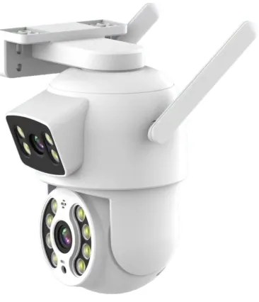 Immax NEO 07783L - Cameră smart exterioră DOUBLE 355° P/T 2x2MP IP65 Wi-Fi Tuya