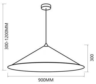 Lustră pe cablu FUJI 1xE27/60W/230V d. 90 cm negru/auriu