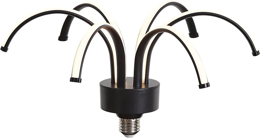 Lampă decorativă LED E27 neagră 6W 450 lm 3000K