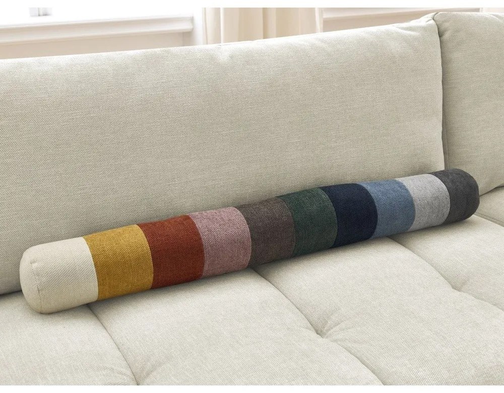 Colțar bej extensibil/cu spațiu de depozitare (cu colț pe partea dreaptă/în formă de ”L”) Fuji – Bobochic Paris