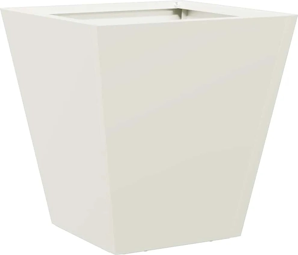 vidaXL Jardinieră de grădină, alb, 30x30x30 cm, oțel