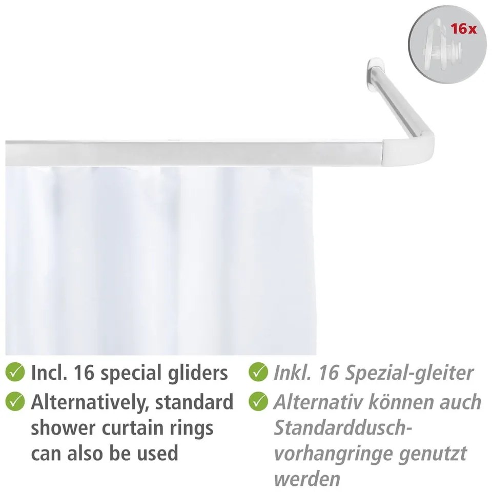 Bară pentru perdea de duș albă Era – Wenko