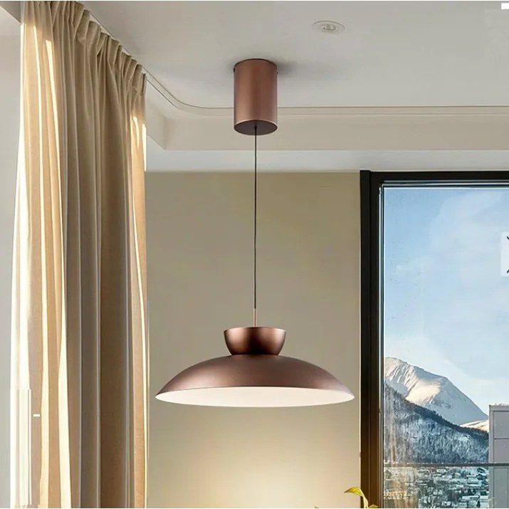 Lustra/ Pendul LED design modern Ion bronz 48cm