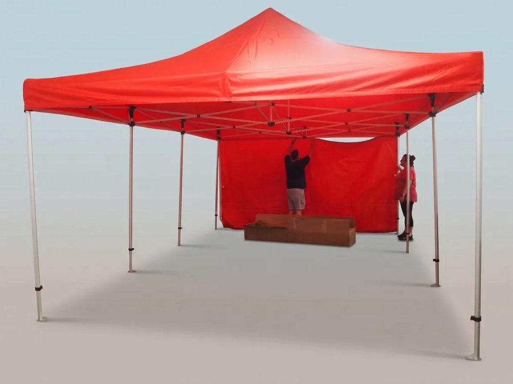 Cort pliabil 6 × 4 m – aluminiu HEXAGON, Alb