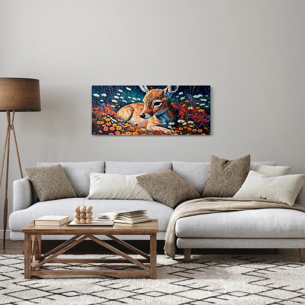 Tablou - Cerb pictat (120x50 cm)