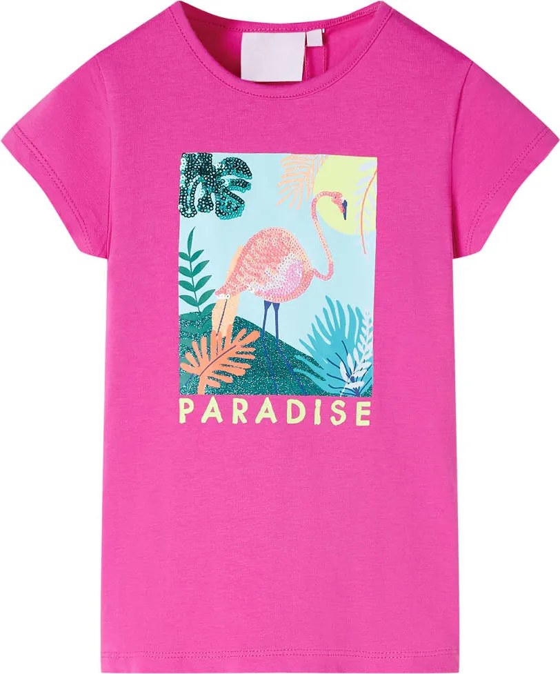 vidaXL Tricou pentru copii, roz închis, 104