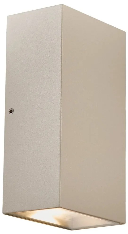 Aplica LED up/down de perete pentru iluminat exterior IP54 Rold Flat bej nisip