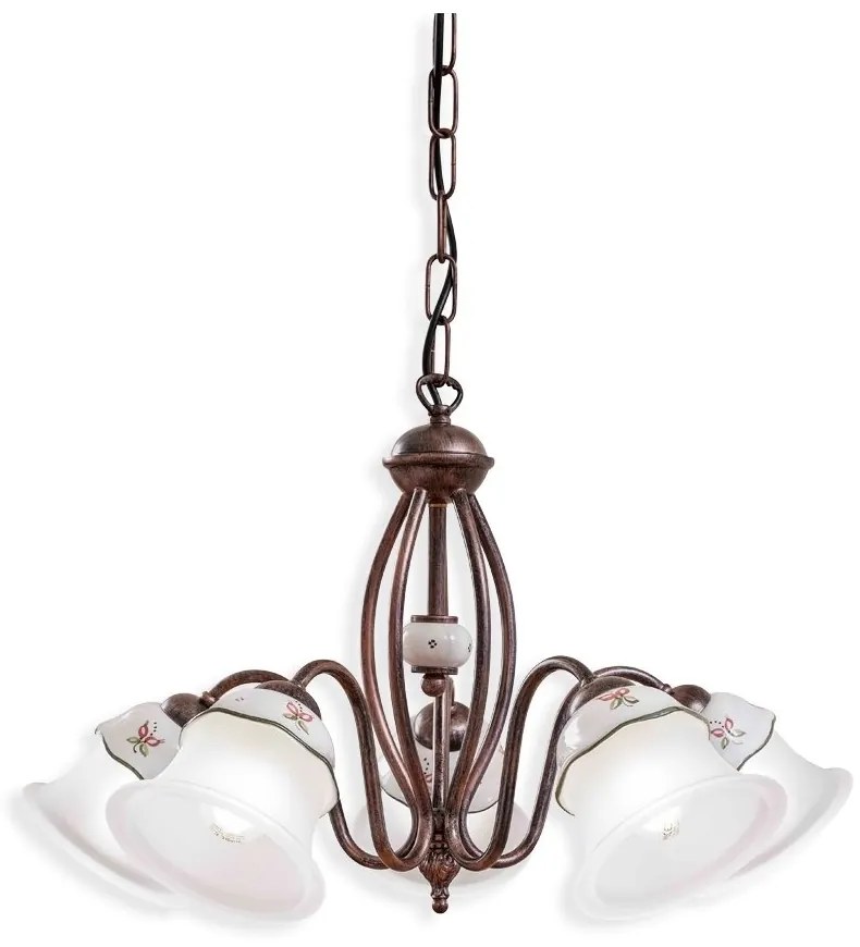 Candelabru design clasic cu decor ceramic realizat manual FERRARA