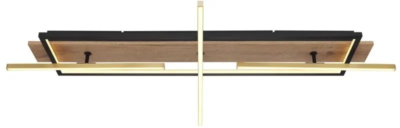 Plafoniera LED design indistrial Beatrix negru 100x60,5cm