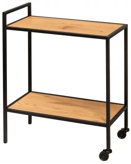 Neînvins Masuta laterala Slim Line 60 cm stejar negru salbatic