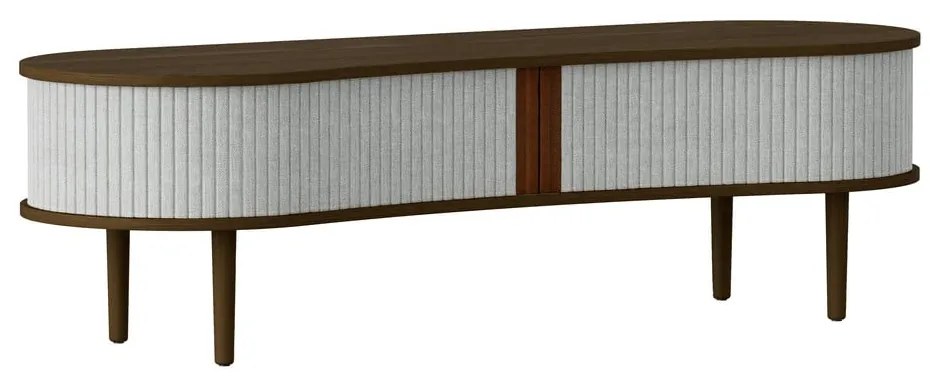 Masă TV gri/maro cu aspect de lemn de stejar 140x40 cm Audacious – UMAGE