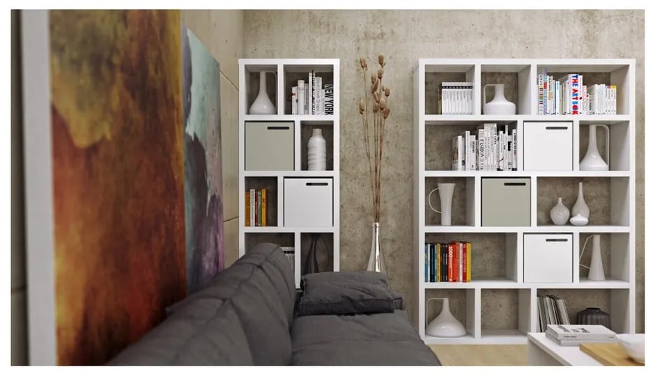 Bibliotecă TemaHome Berlin 150 x 198 cm, alb