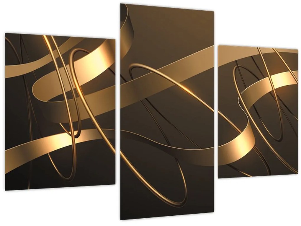 Tablou - Panglici de bronz (90x60 cm)