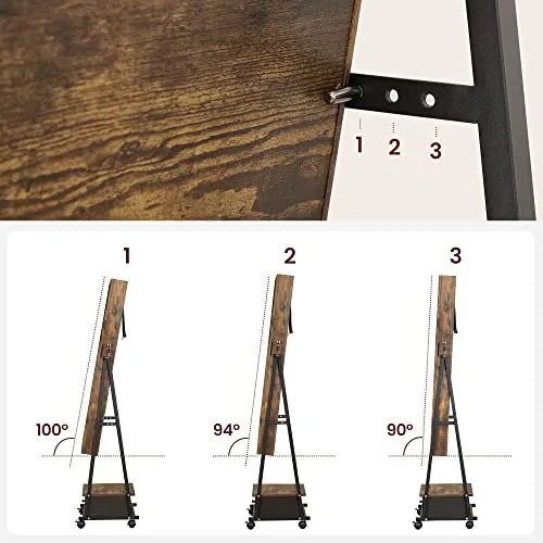Dulap pentru bijuterii, Songmics, Antic, 41.5x37x152.5 cm