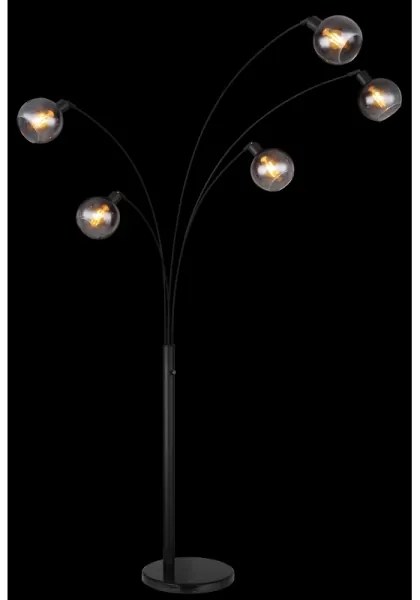 Lampadar Globo 58228NBS SEYMOUR 5xE27/40W/230V fumuriu