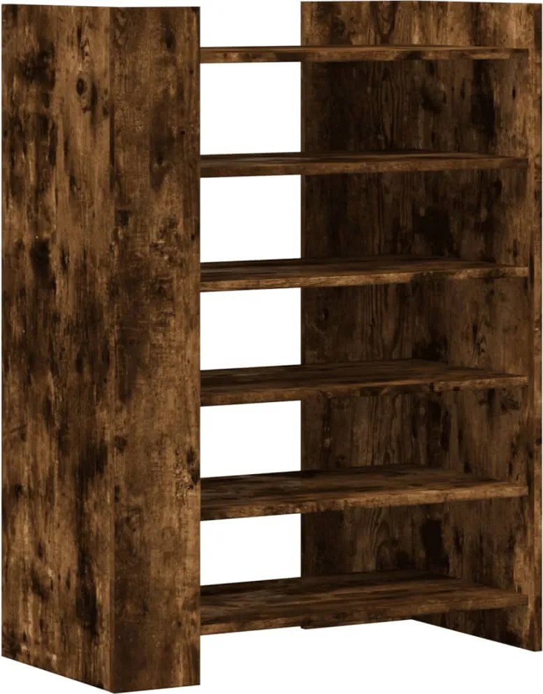 vidaXL Pantofar, stejar afumat, 74,5x37,5x100 cm, lemn prelucrat