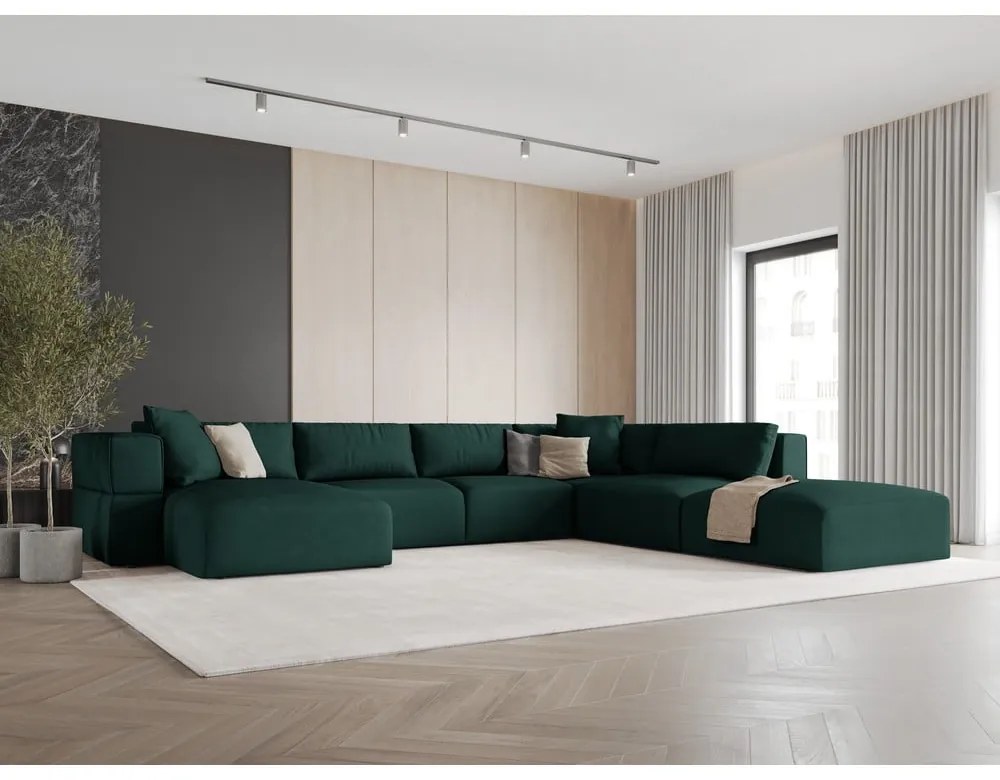 Colțar verde (cu colț pe partea dreaptă/în formă de "U") Esther – Milo Casa