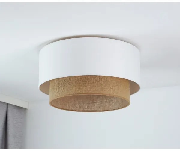 Plafonieră Duolla BOHO 1xE27/15W/230V d. 45 cm alb/maro