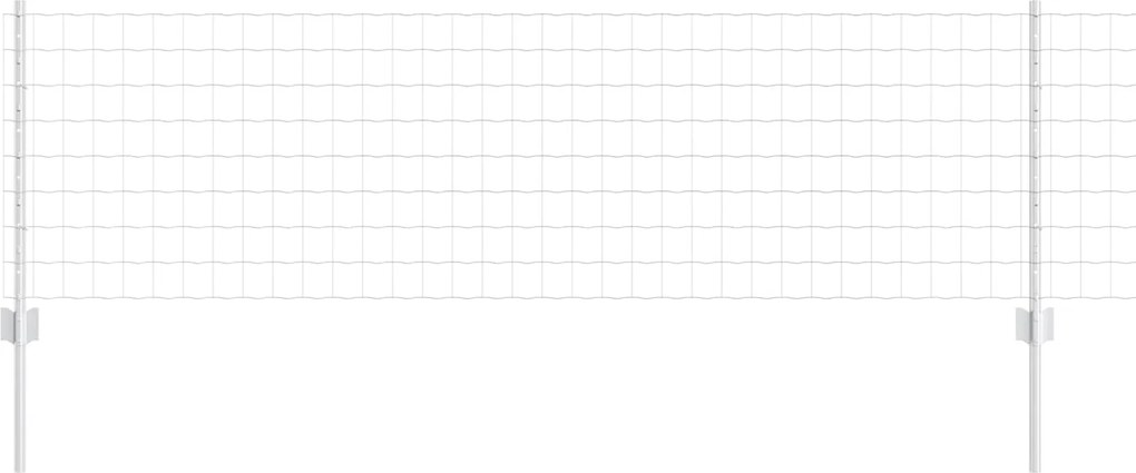 vidaXL Gard cu Stâlp Argintiu 0,6 x 50 m Oțel