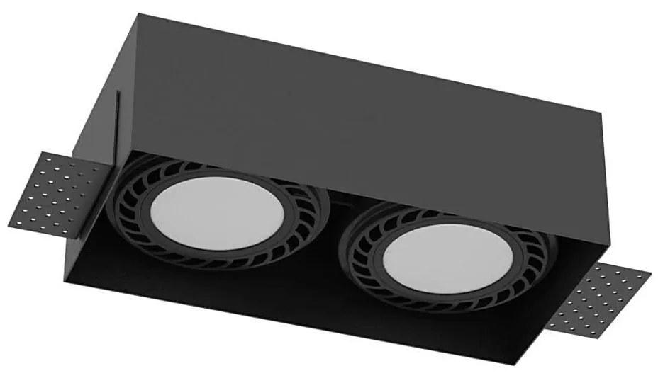 Brosline 3270 - Spot încastrat CAGE 2xGU10/18W/230V, negru