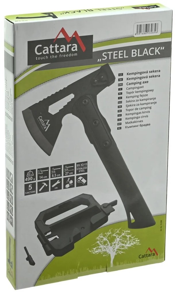 Topor Cattara STEEL BLACK, 27 cm