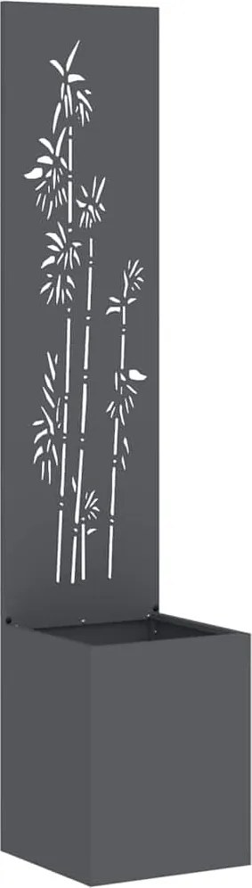 vidaXL Ecran de intimitate pentru grădină Floral Antracit 32 x 140 cm