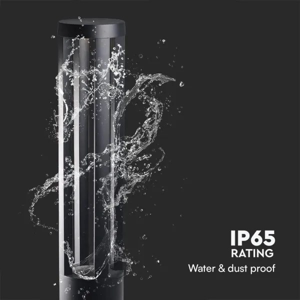 Lampă de exterior LED 10W 230V 3000K IP65 80 cm neagră