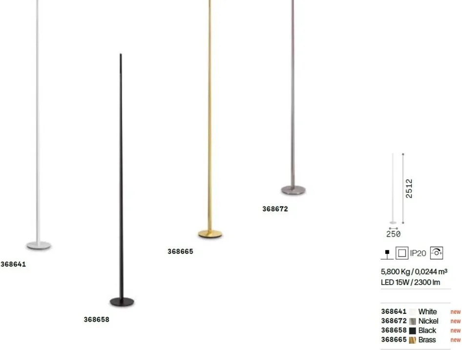 Lampadar LED minimalist BLADE PT NICKEL H-251,2cm