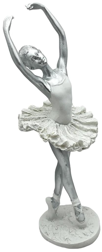 Statueta balerina AIDA, Alb, 25cm