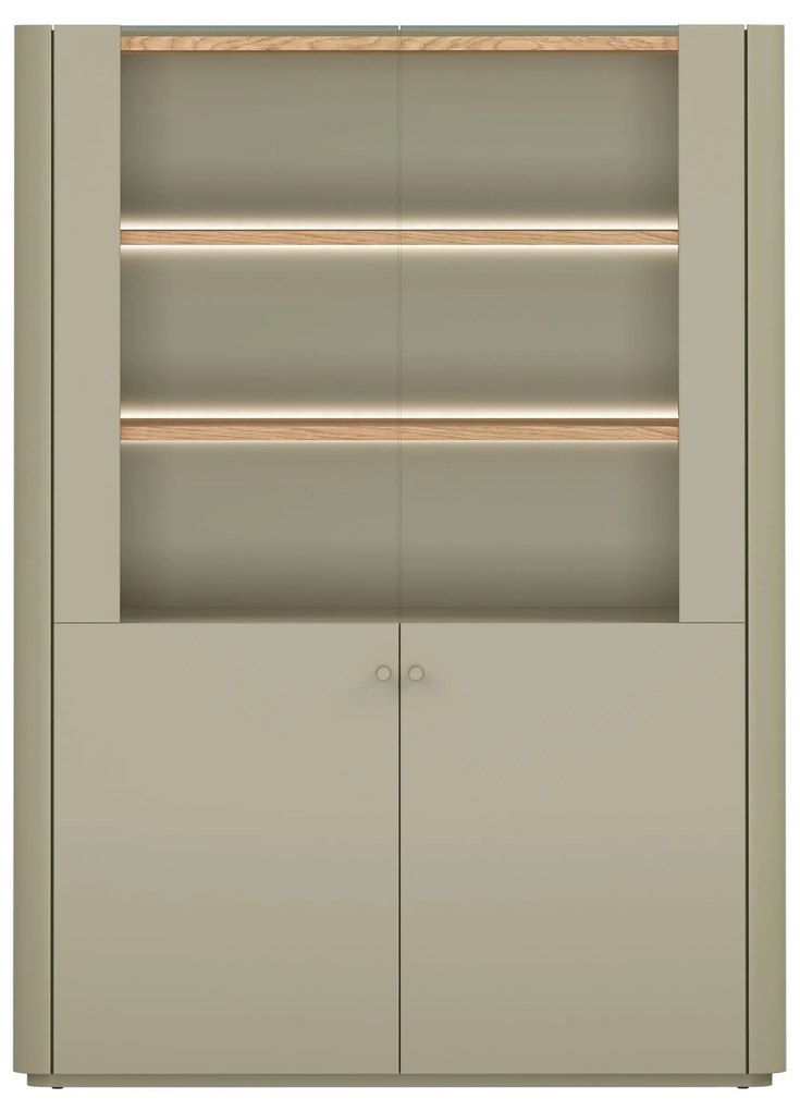 Vitrină cu două uși Elivo 100 cm - eucalipt / stejar baltic dune