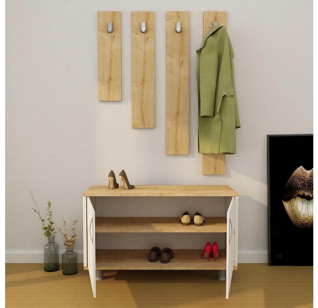 Mobilier Hol Povipe 2 (stejar + alb) . 1093914
