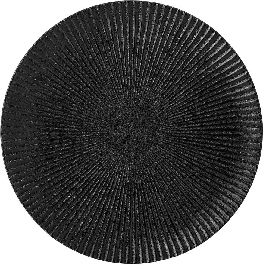 Farfurie din gresie ceramică Bloomingville Neri, ø 18 cm, negru